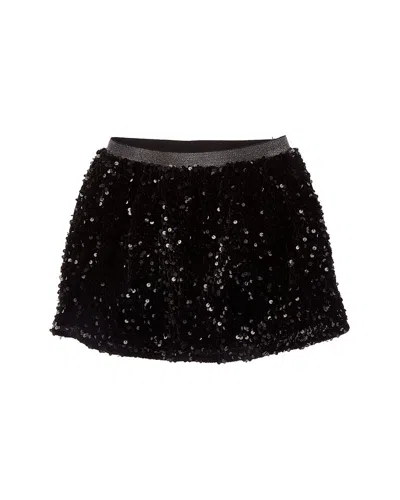 Janie And Jack Sequin Velvet Skirt In Black