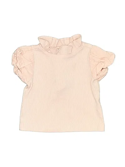 Pre-owned Janie And Jack Kids' Short Sleeve Blouse In Pink