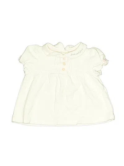 Pre-owned Janie And Jack Babies' Short Sleeve Blouse In White