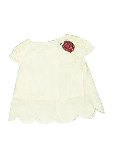 Pre-owned Janie And Jack Babies' Short Sleeve Blouse In Yellow