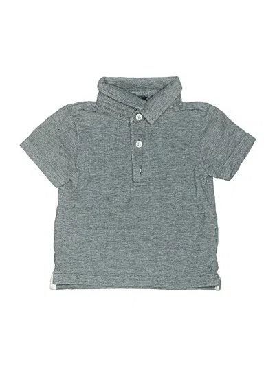 Pre-owned Janie And Jack Kids' Short Sleeve Button Down Shirt In Gray