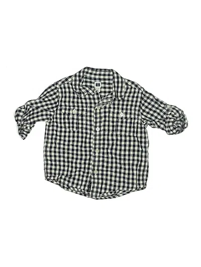 Pre-owned Janie And Jack Kids' Short Sleeve Button Down Shirt In Green