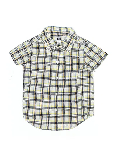 Pre-owned Janie And Jack Kids' Short Sleeve Button Down Shirt In Yellow
