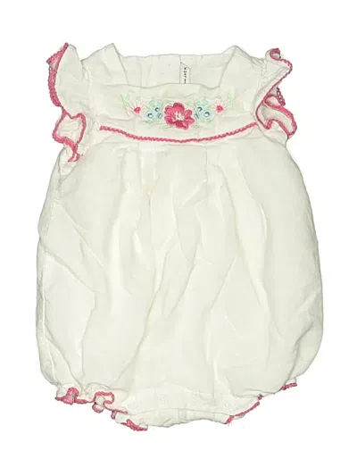 Pre-owned Janie And Jack Babies' Short Sleeve Onesie In Ivory