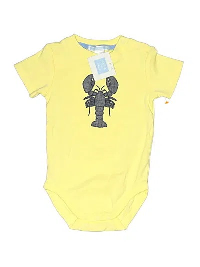 Pre-owned Janie And Jack Kids' Short Sleeve Onesie In Yellow