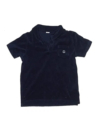 Pre-owned Janie And Jack Kids' Short Sleeve Polo Shirt In Blue