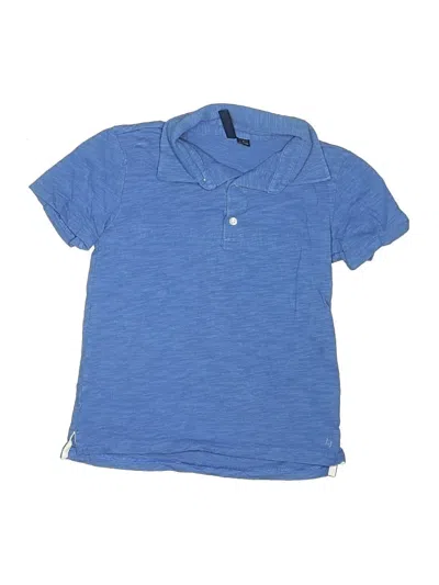 Pre-owned Janie And Jack Kids' Short Sleeve Polo Shirt In Blue