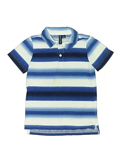 Pre-owned Janie And Jack Kids' Short Sleeve Polo Shirt In Blue