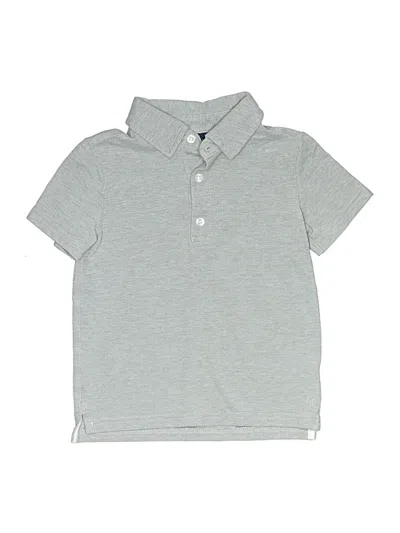 Pre-owned Janie And Jack Kids' Short Sleeve Polo Shirt In Gray