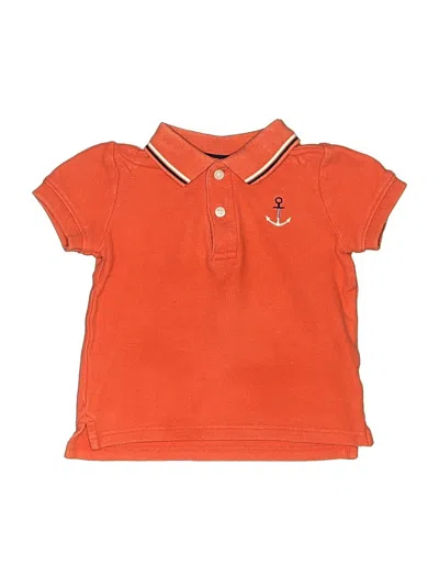 Pre-owned Janie And Jack Kids' Short Sleeve Polo Shirt In Orange