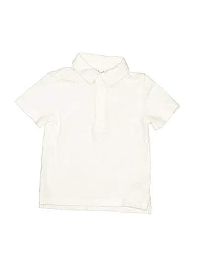 Pre-owned Janie And Jack Kids' Short Sleeve Polo Shirt In White