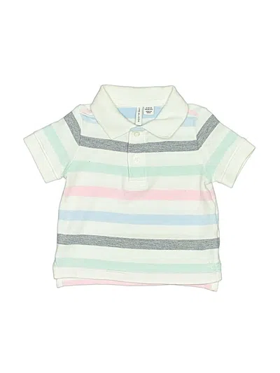Pre-owned Janie And Jack Babies' Short Sleeve Polo Shirt In White