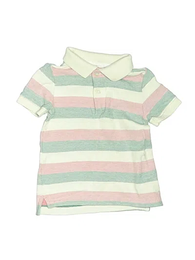 Pre-owned Janie And Jack Kids' Short Sleeve Polo In White