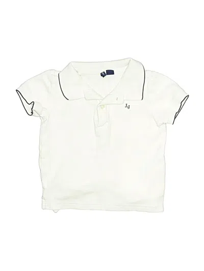 Pre-owned Janie And Jack Kids' Short Sleeve Top Ivory Tops