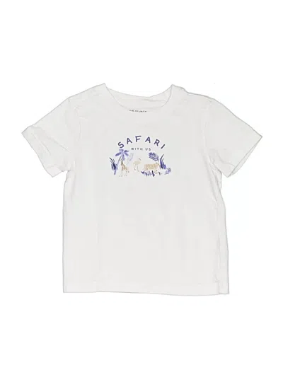 Pre-owned Janie And Jack Kids' Short Sleeve T-shirt In Ivory