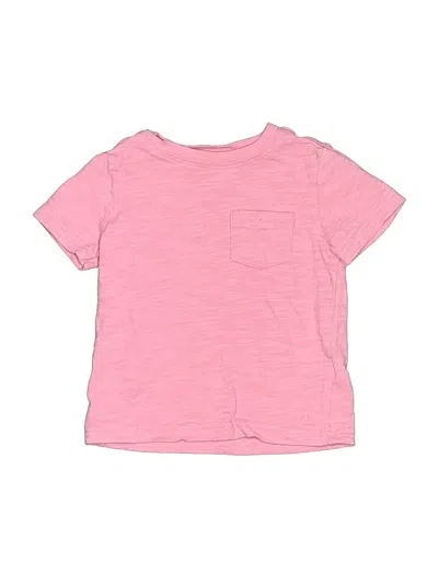 Pre-owned Janie And Jack Kids' Short Sleeve T-shirt In Pink
