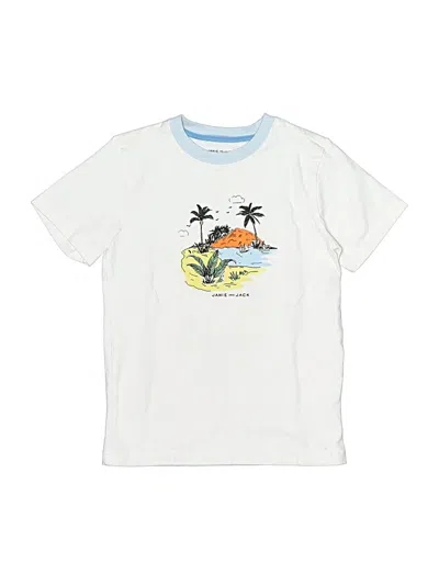 Pre-owned Janie And Jack Kids' Short Sleeve T-shirt In White