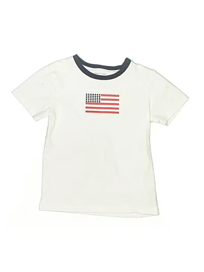 Pre-owned Janie And Jack Kids' Short Sleeve T-shirt In White