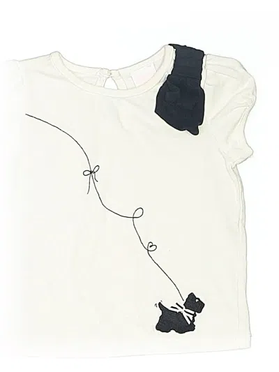 Pre-owned Janie And Jack Kids' Short Sleeve T-shirt In White