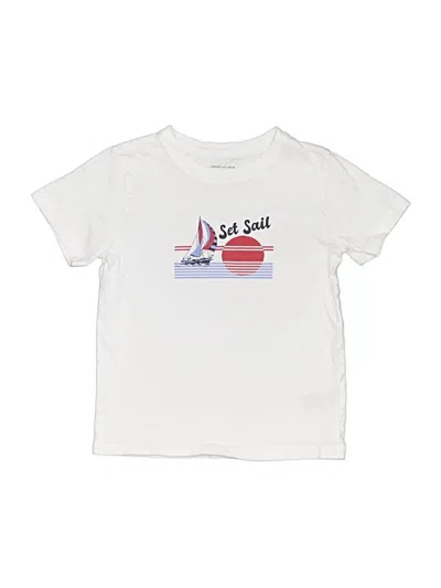 Pre-owned Janie And Jack Kids' Short Sleeve T-shirt In White