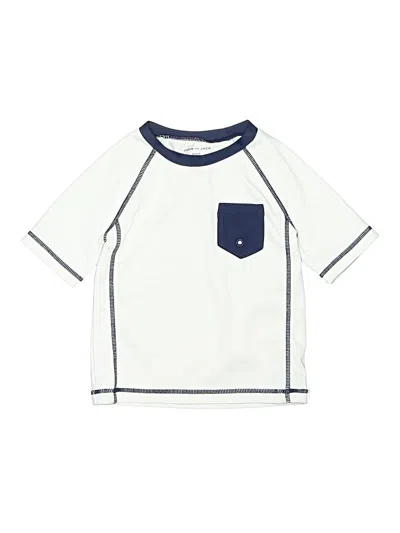 Pre-owned Janie And Jack Kids' Short Sleeve T-shirt In White