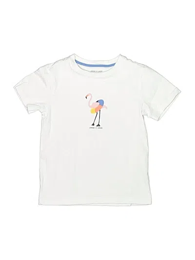 Pre-owned Janie And Jack Kids' Short Sleeve T-shirt In White