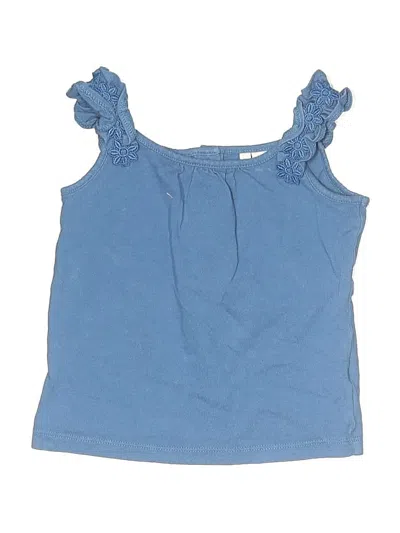 Pre-owned Janie And Jack Kids' Sleeveless Blouse In Blue