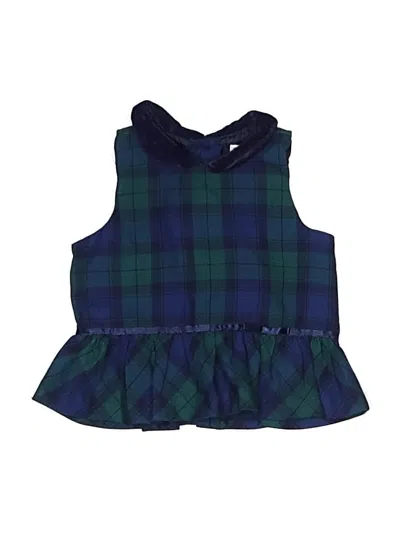 Pre-owned Janie And Jack Babies' Sleeveless Blouse In Blue