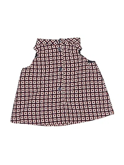 Pre-owned Janie And Jack Babies' Sleeveless Blouse In Burgundy