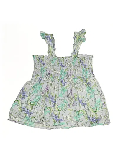 Pre-owned Janie And Jack Kids' Sleeveless Blouse In Green