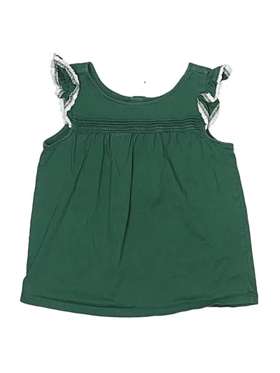 Pre-owned Janie And Jack Kids' Sleeveless Blouse In Green