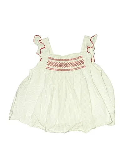 Pre-owned Janie And Jack Kids' Sleeveless Blouse In Green