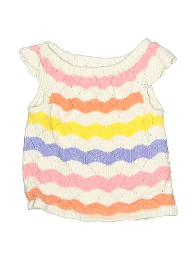 Pre-owned Janie And Jack Kids' Sleeveless Blouse In Ivory