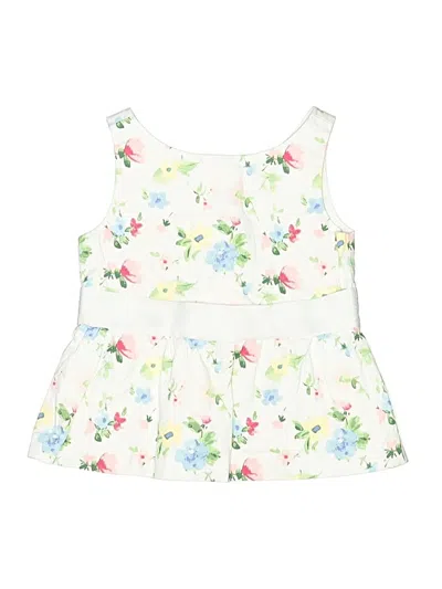 Pre-owned Janie And Jack Kids' Sleeveless Blouse In White