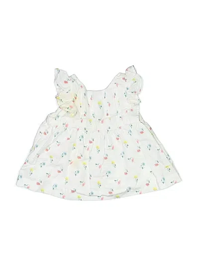 Pre-owned Janie And Jack Babies' Sleeveless Blouse In White