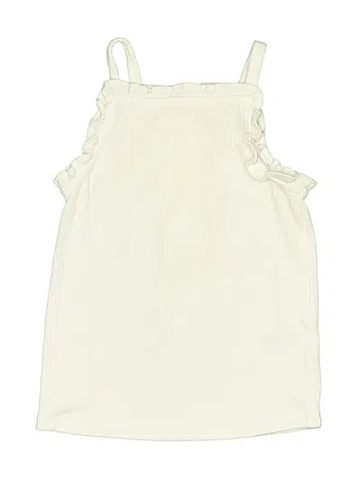 Pre-owned Janie And Jack Kids' Sleeveless Top Ivory Halter Neckline Tops In White