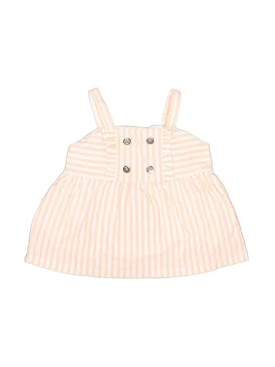 Pre-owned Janie And Jack Babies' Sleeveless Top Pink Square Neckline Tops