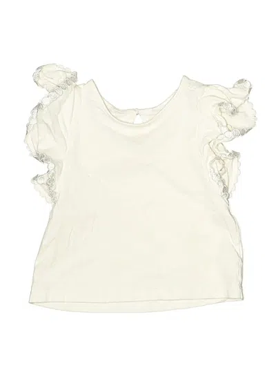 Pre-owned Janie And Jack Kids' Sleeveless T-shirt In Ivory