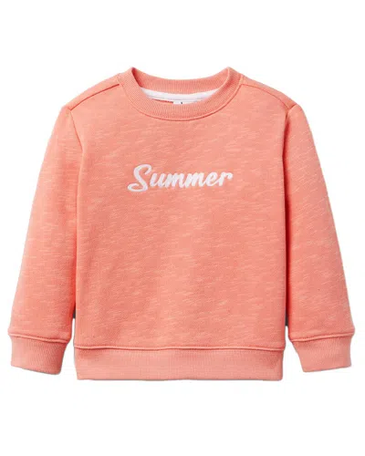 Janie And Jack Slub Summer Crewneck In Pink