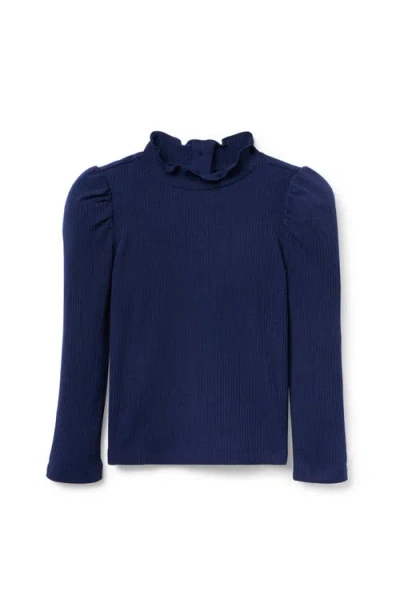 Janie And Jack Kids'  Soft Ribbed Turtleneck In Blue