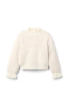 Janie And Jack Sparkle Dot Sweater In White