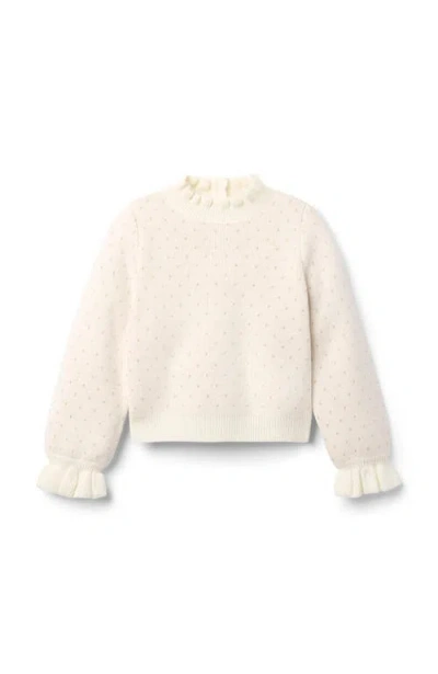 Janie And Jack Babies'  Sparkle Dot Sweater In White