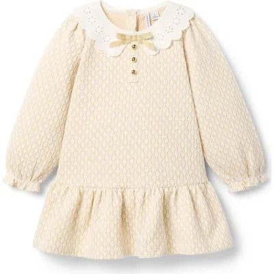 Janie And Jack Babies'  Sparkle Jacquard Dress In Yellow
