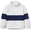 Janie And Jack Stripe Half-zip Sweatshirt In Gray
