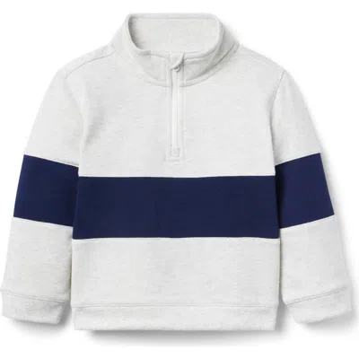 JANIE AND JACK JANIE AND JACK STRIPE HALF-ZIP SWEATSHIRT