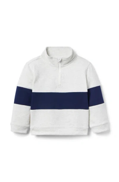Janie And Jack Babies'  Stripe Half-zip Sweatshirt In Multi