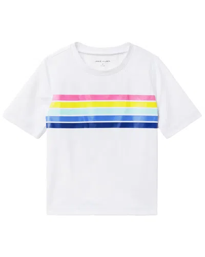 Janie And Jack Stripe Rashguard In White