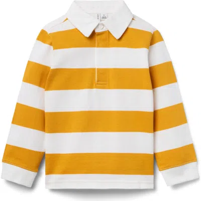 Janie And Jack Babies'  Striped Rugby Shirt In Yellow