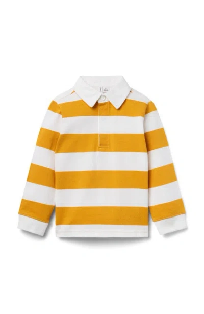 Janie And Jack Babies'  Striped Rugby Shirt In Yellow