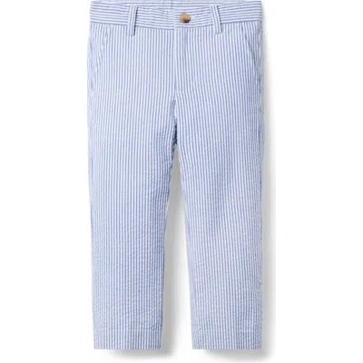 Janie And Jack Babies'  Striped Seersucker Pant In Blue